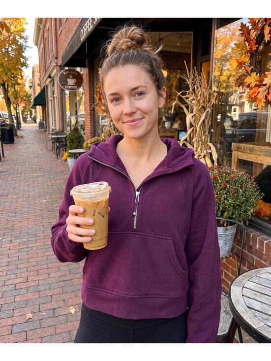 Tops - Lululemon Scuba Oversized 1/2 Zip Hoodie XS/S Dramatic Magenta Half Zip